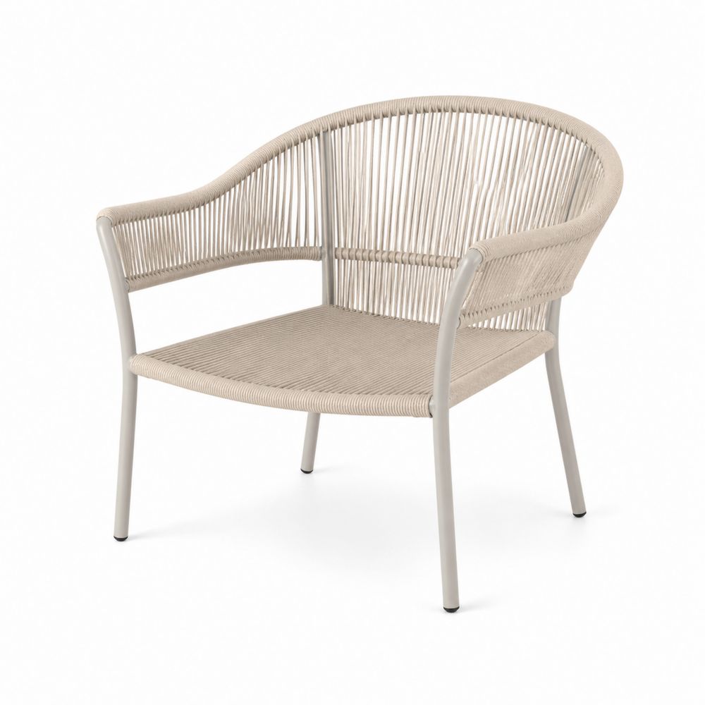 Fauteuil extérieur en corde polypropylène et métal