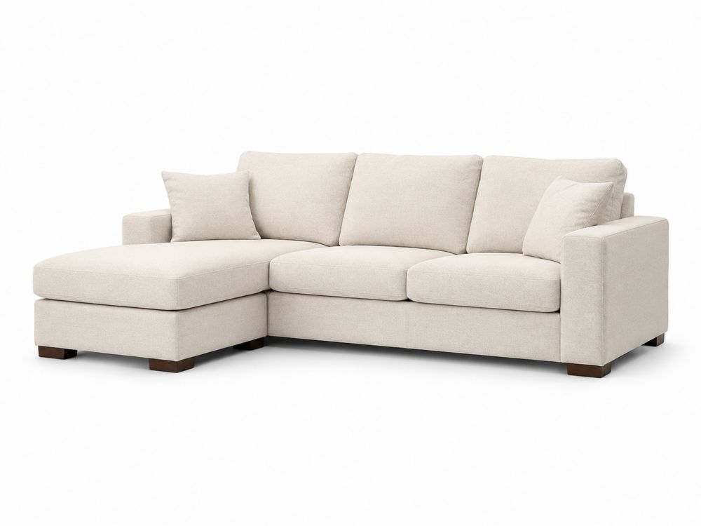 Canapé d'angle en tissu Beige