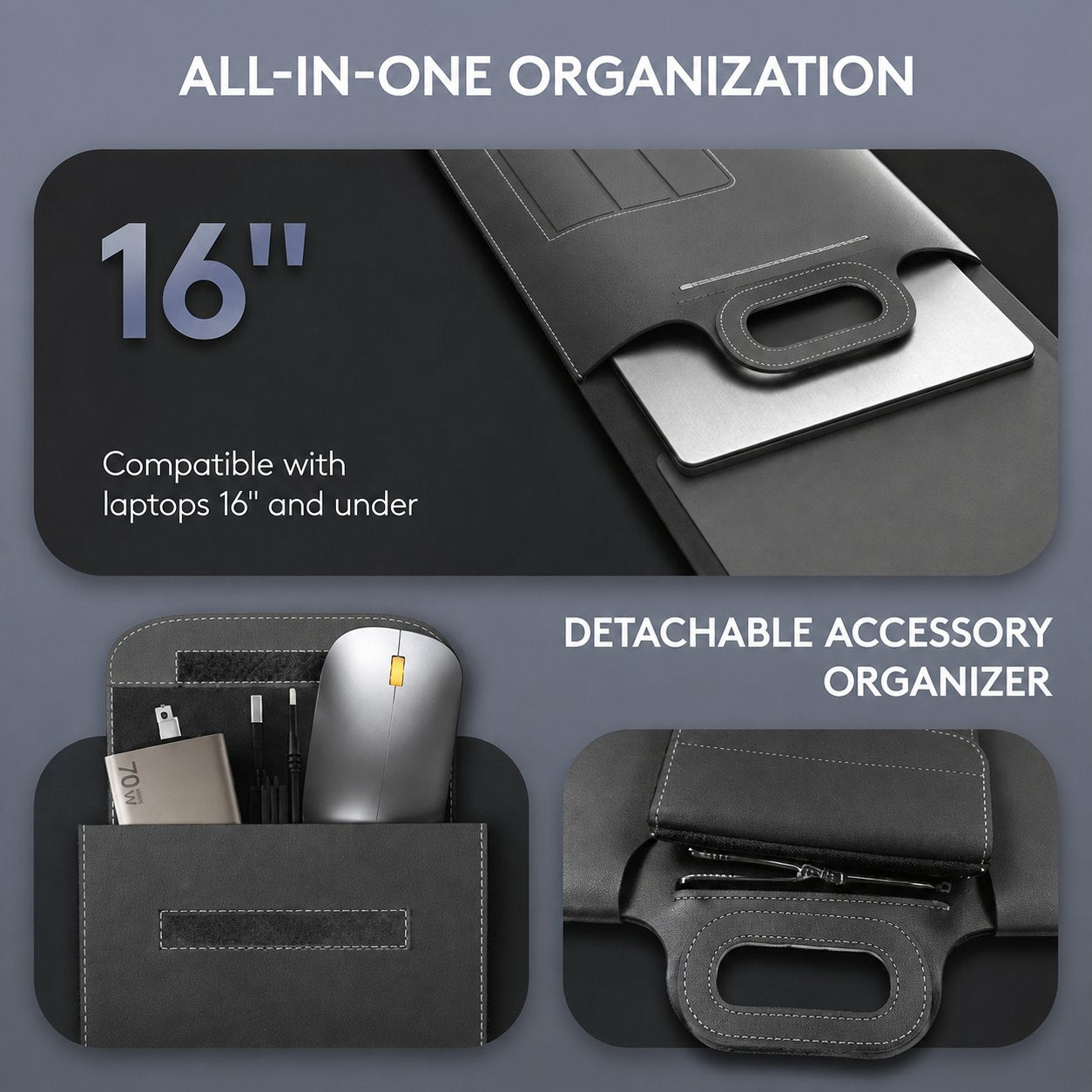 3-in-1 Wireless Charging Laptop Bag for Work, Travel and Everyday Carry