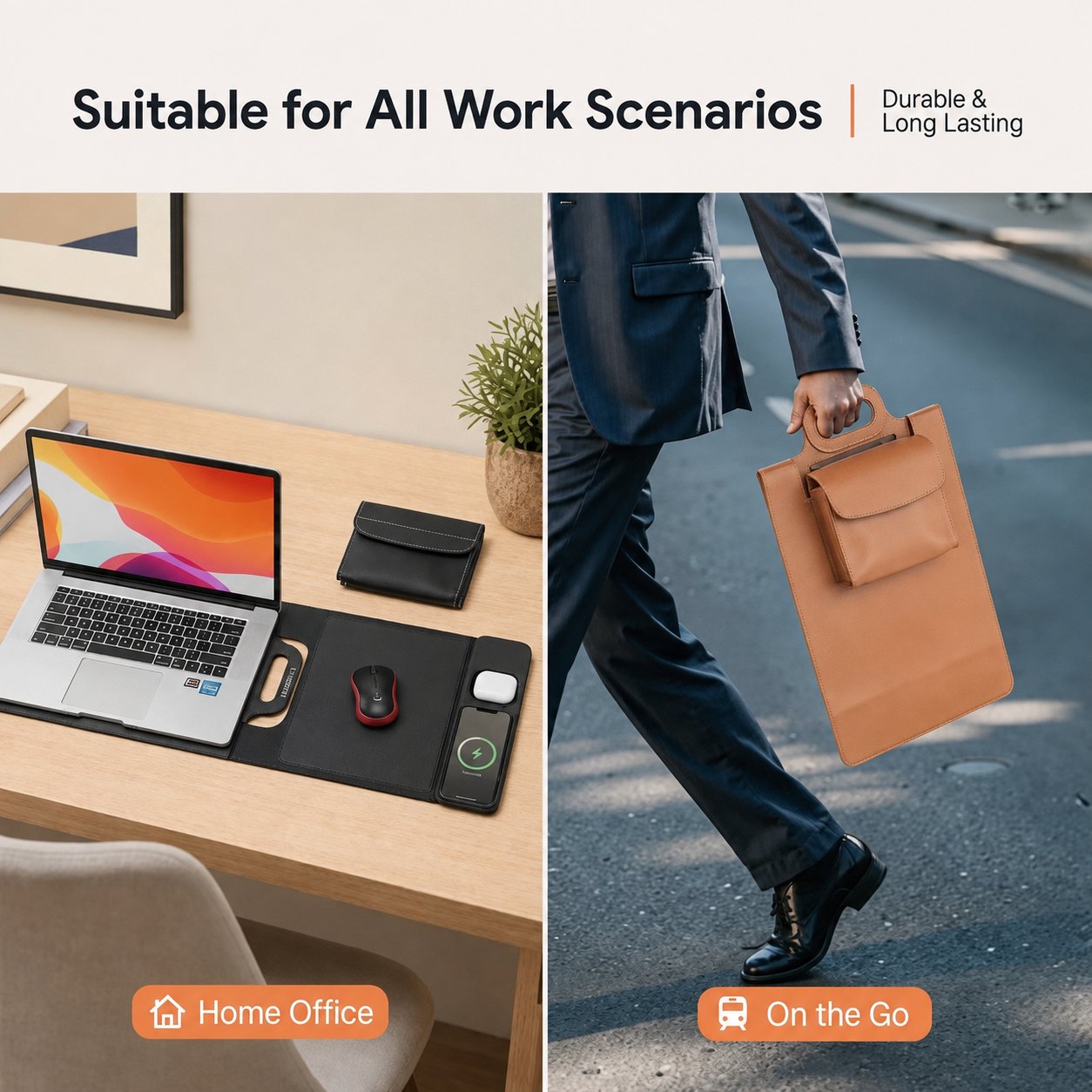 3-in-1 Wireless Charging Laptop Bag for Work, Travel and Everyday Carry