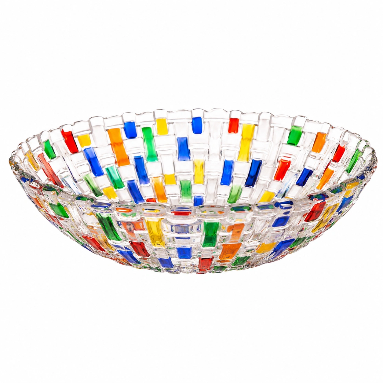 Centro decorativo multicolor de vidrio mosaico-Furnmio