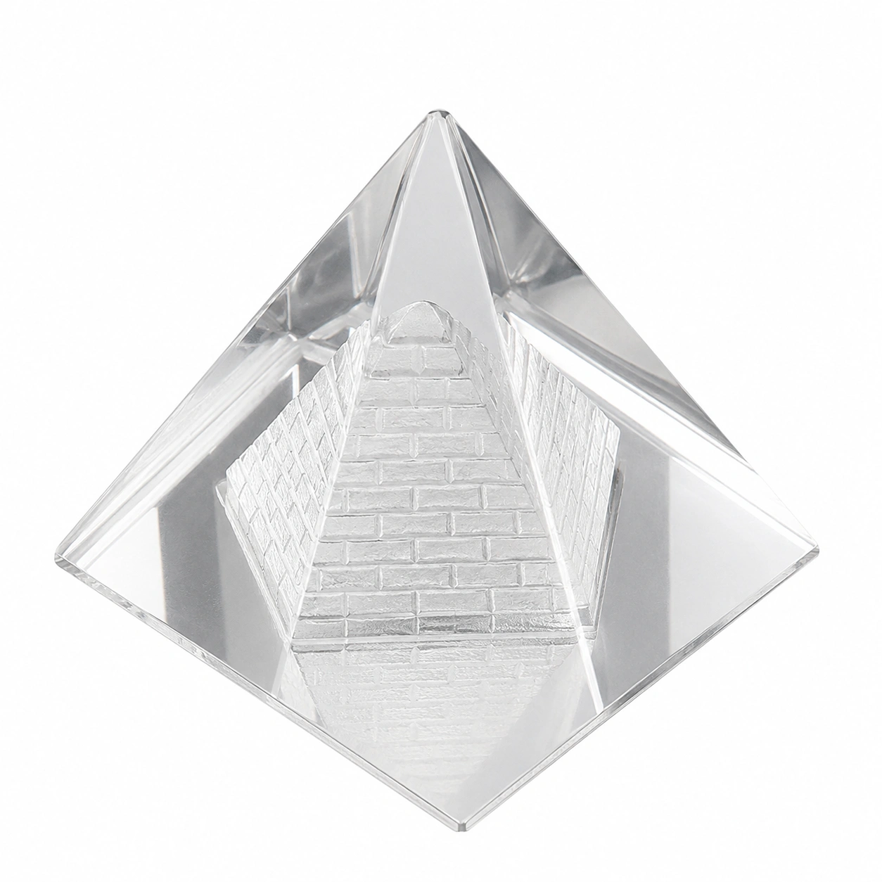 Piramide decorativa transparente de cristal-Furnmio