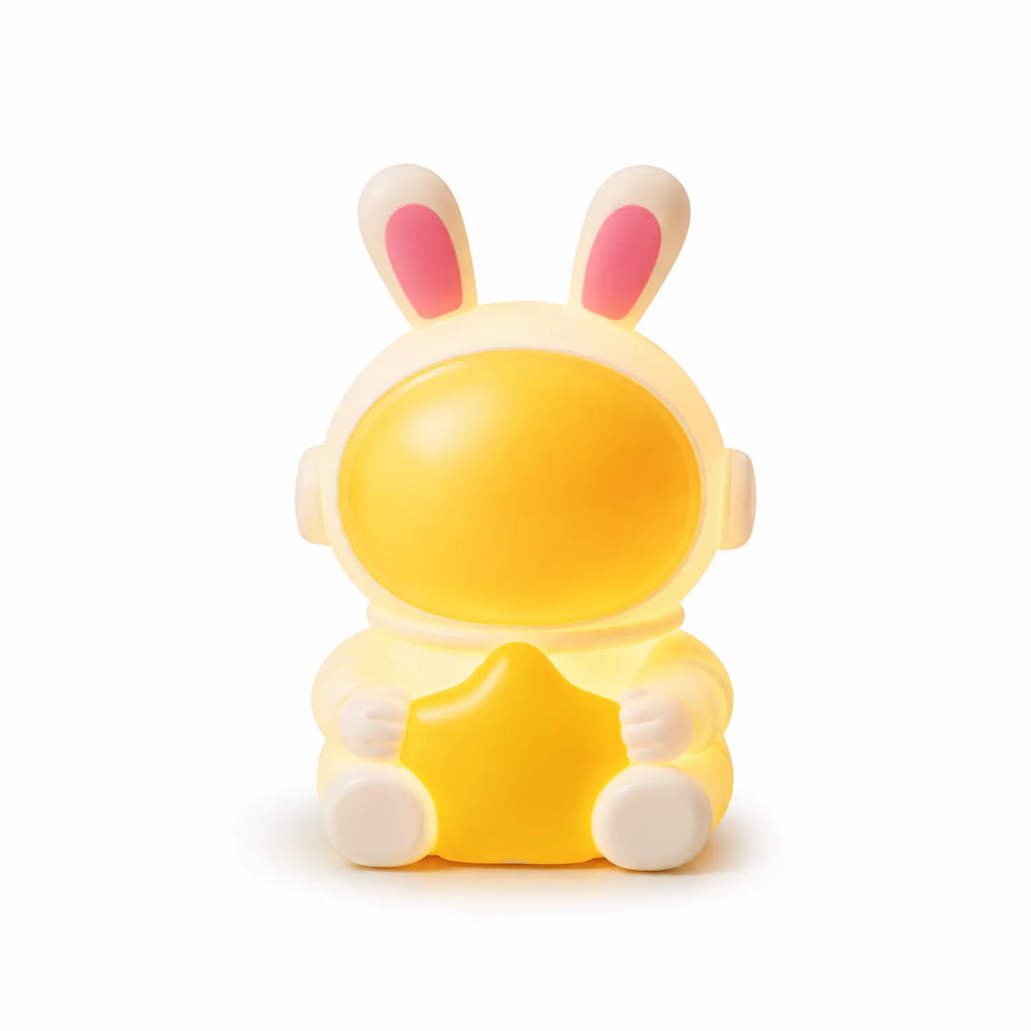 Lampada Luna LED Coniglio Astronauta Bambini Giallo