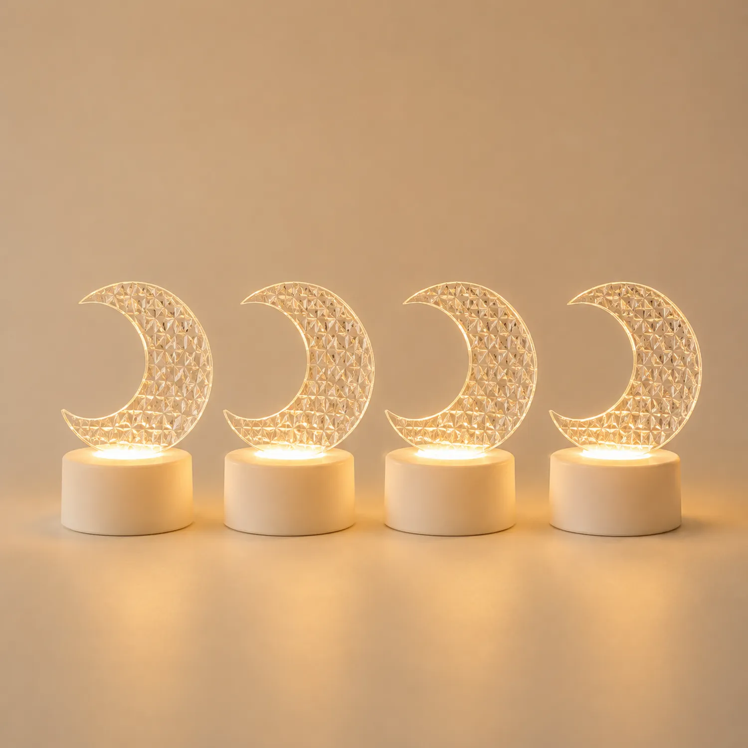 Lampada Notturna LED Acrilico a Forma di Mezzaluna