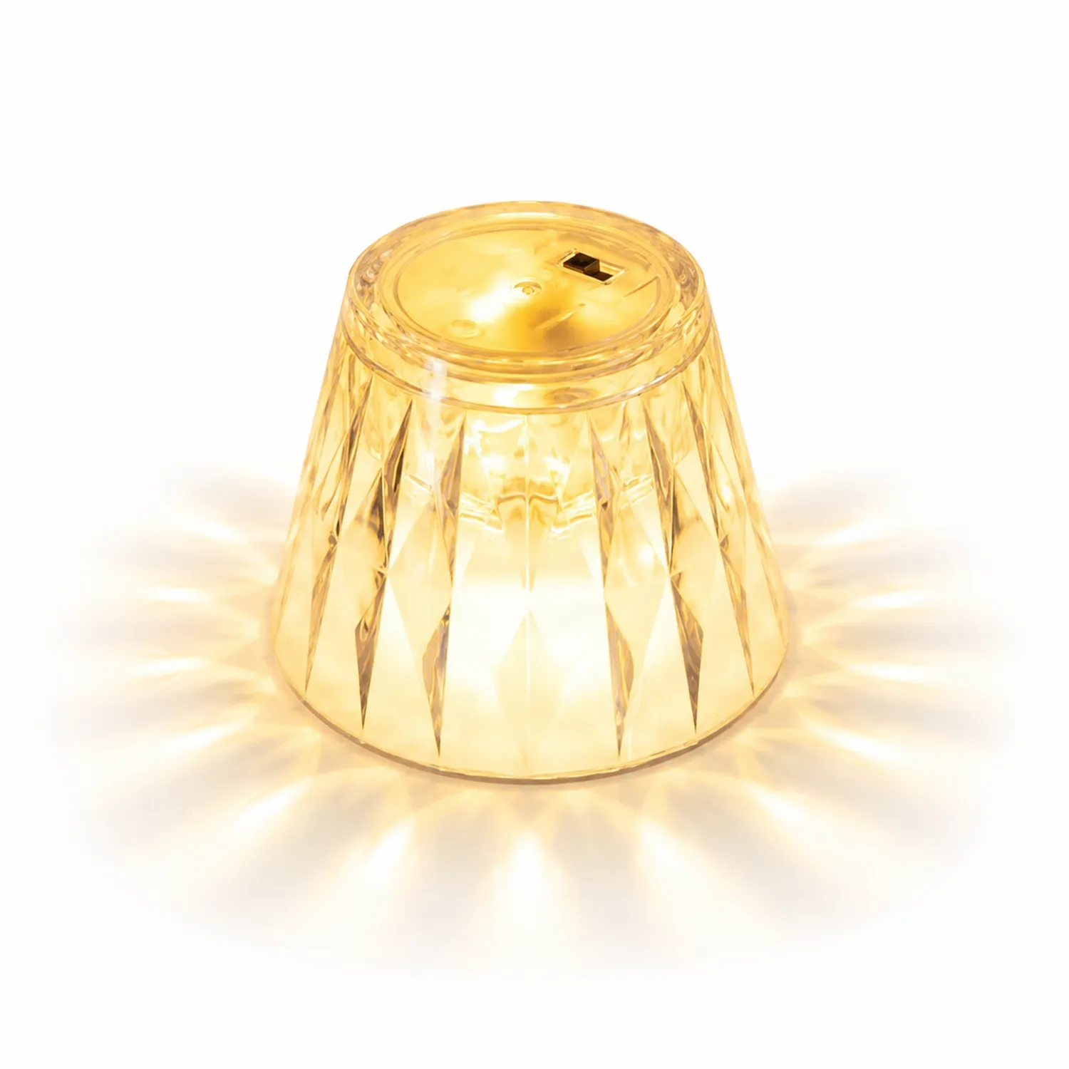 Lampada Decorativa LED Ricaricabile Ambra con Luce Calda