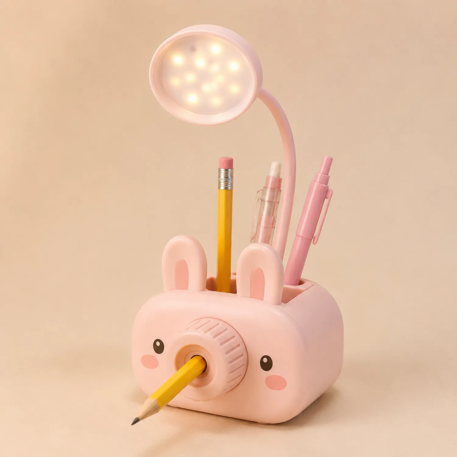 Lampada da Tavolo LED per Bambini con Portamatite Rosa