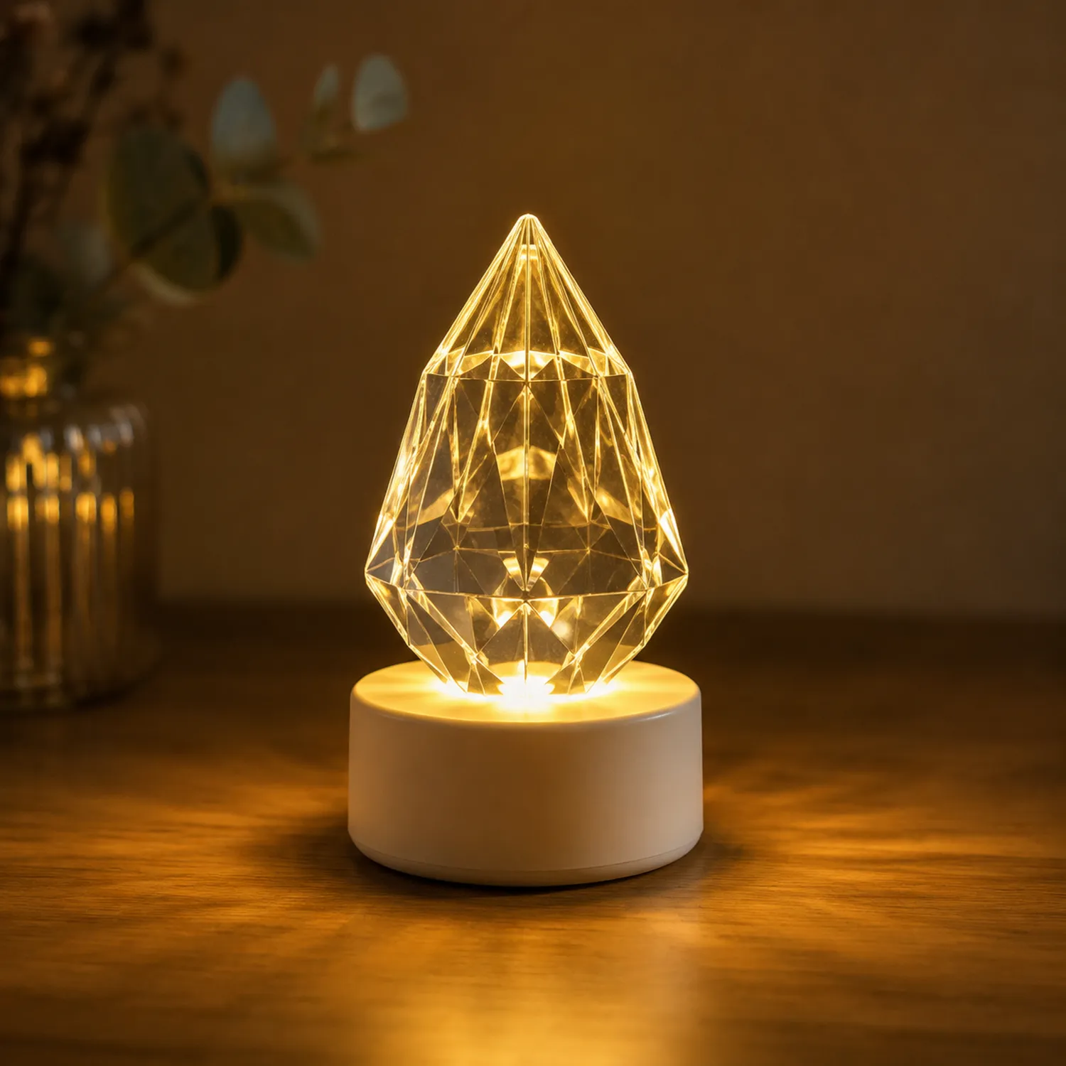 Lampada da Tavolo LED Geometrica Dimmerabile Bianca