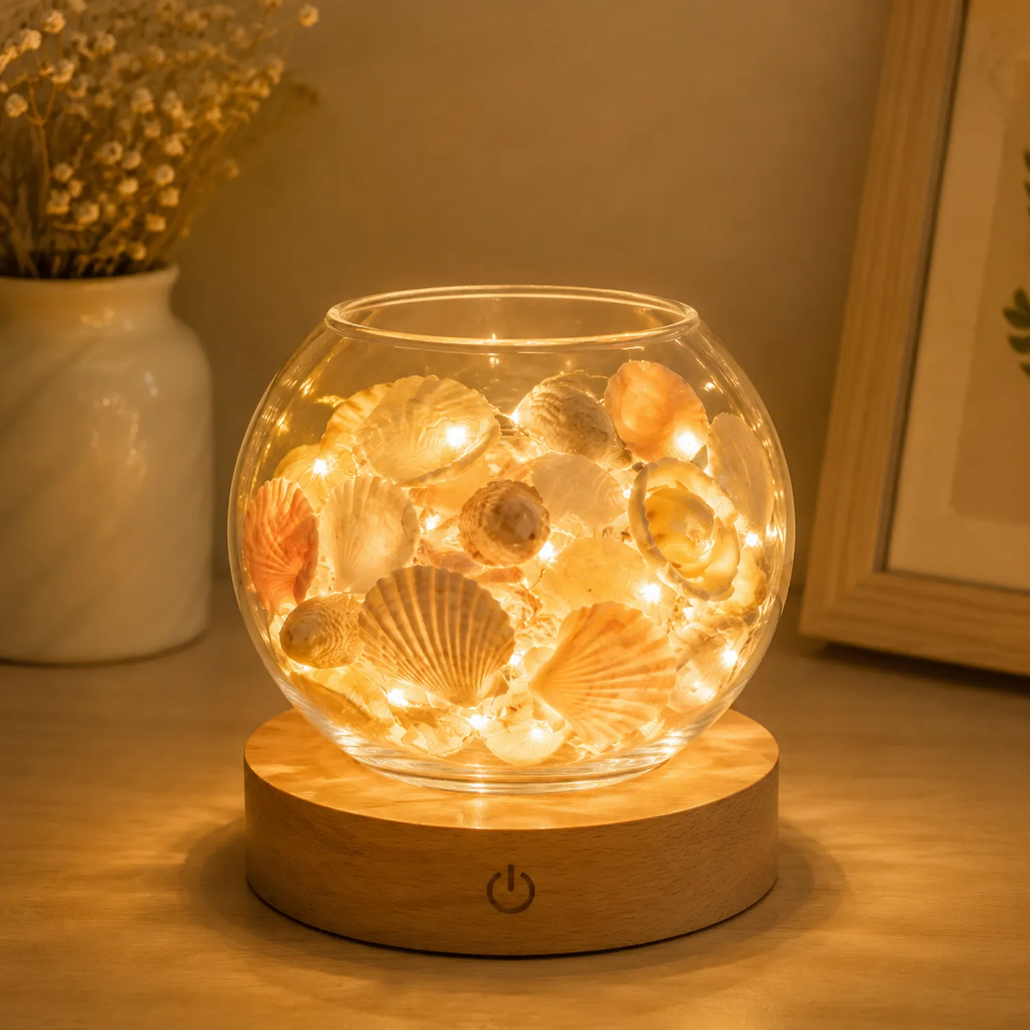 Lampada Decorativa a LED con Conchiglie
