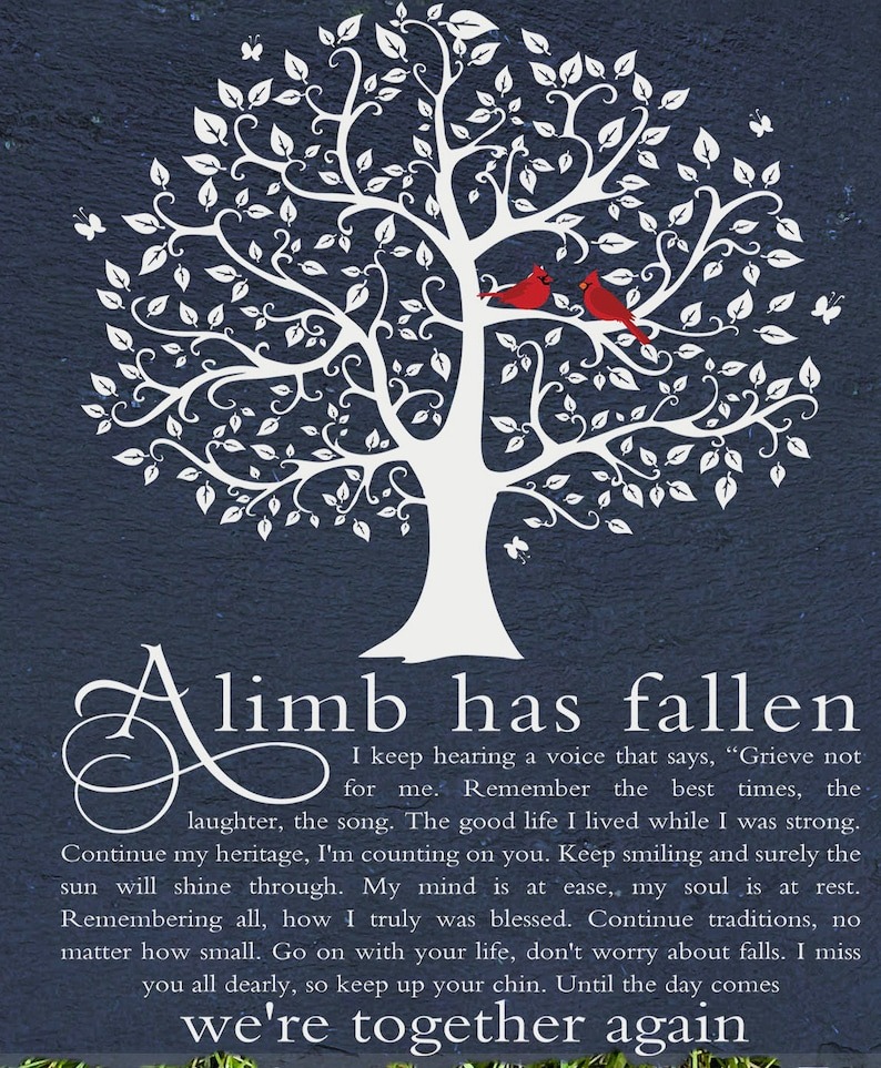A Limb Has Fallen Memorial Garden Stone