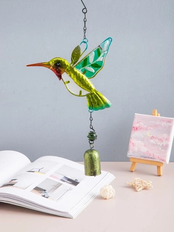 Metal Hummingbird Wind Chimes
