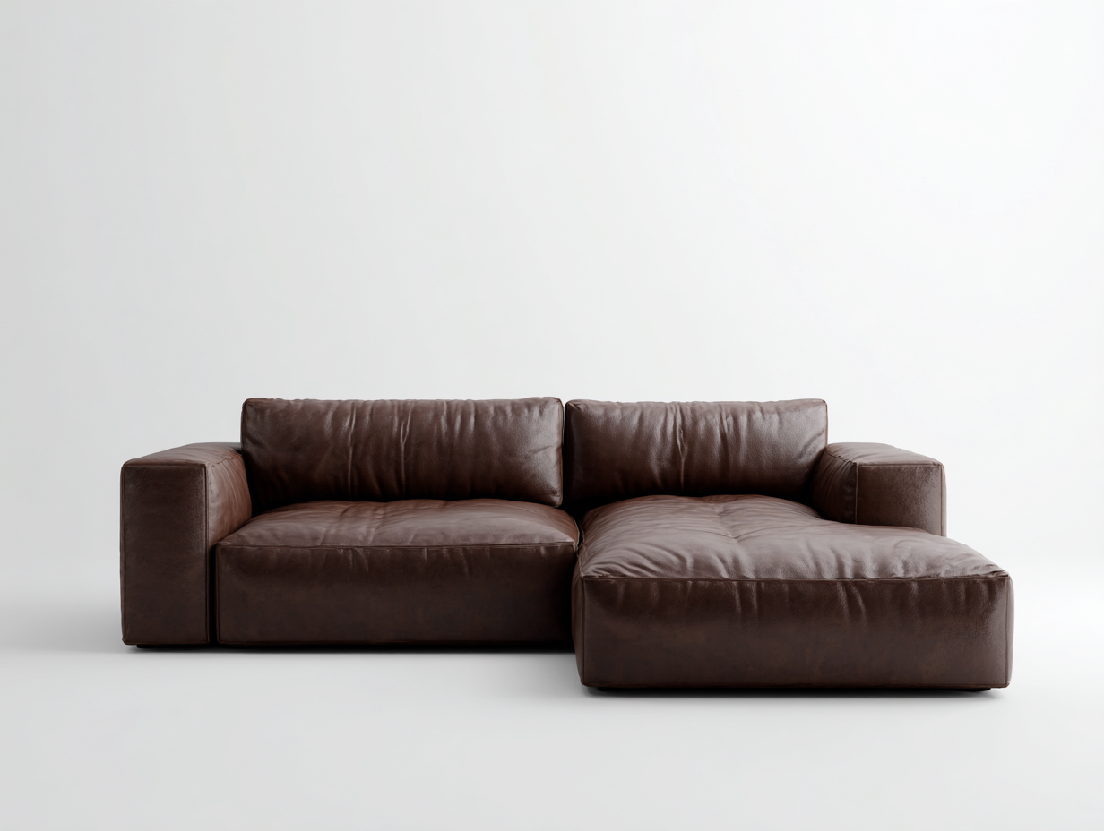 Ecksofa Kunstleder 285x165x72 cm Braun Modernes Design-Pacoriabode