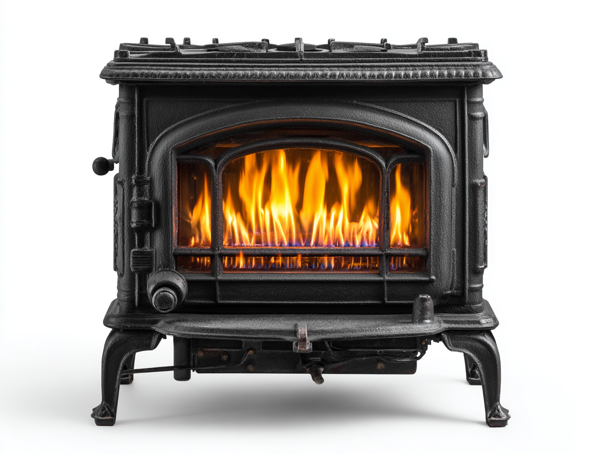 Kamin Gusseisen 75x45x70 cm Schwarz Klassisches Design-Pacoriabode
