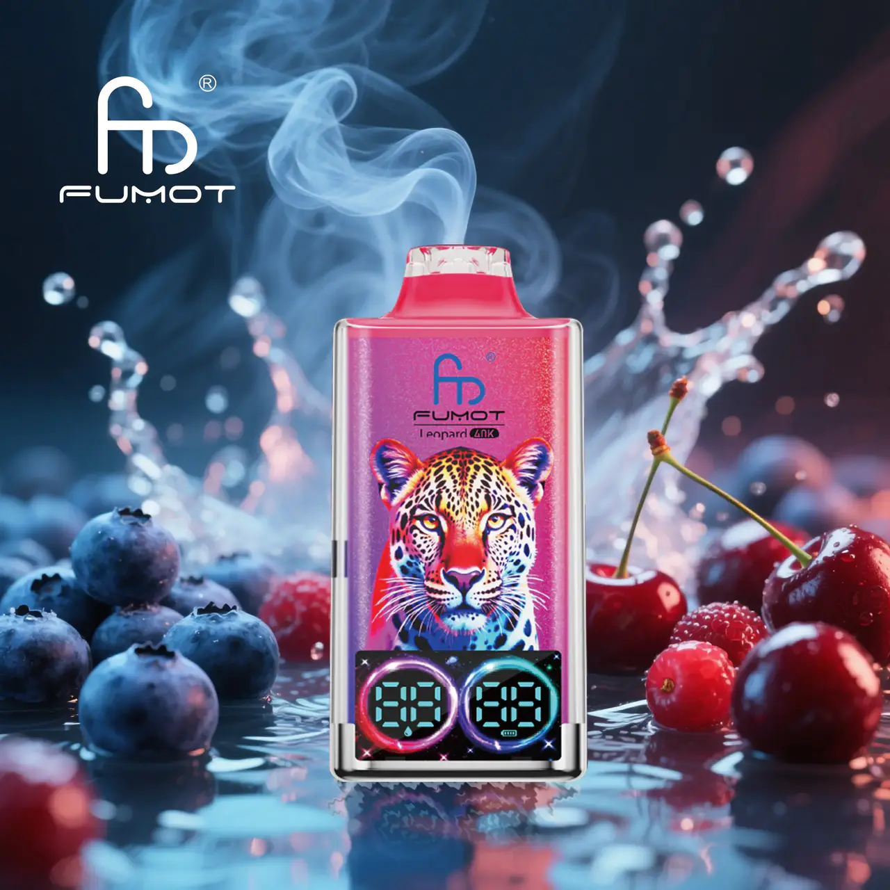 Fumot Leopard 40000 40K Puffs Original Edition Dual Mesh LCD Display Disposable Vape