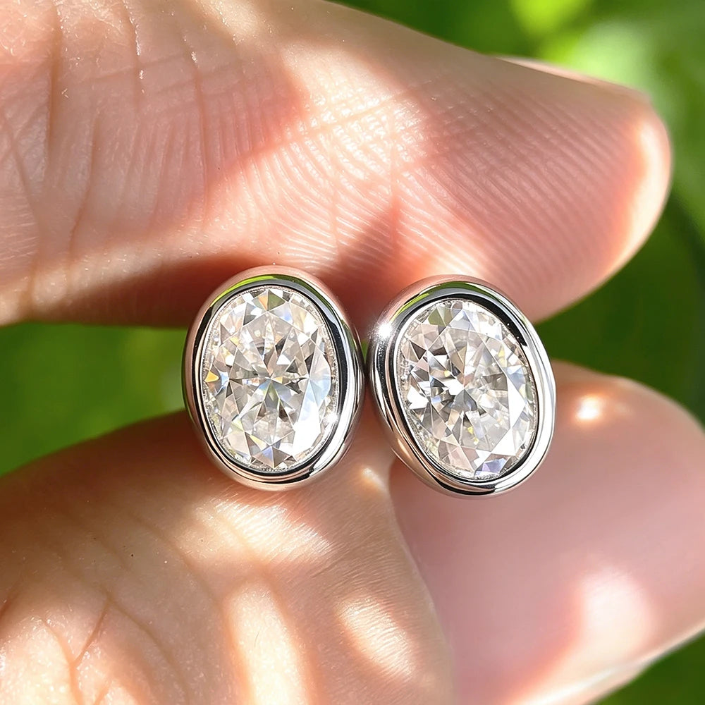 OEVAS 0.5ct 1ct Water drop Bubble Moissanite Earrings for Women S925 Silver-losil