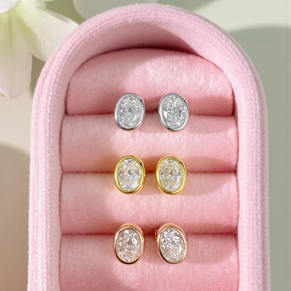 OEVAS 0.5ct 1ct Water drop Bubble Moissanite Earrings for Women S925 Silver-losil
