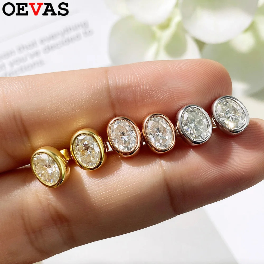 OEVAS 0.5ct 1ct Water drop Bubble Moissanite Earrings for Women S925 Silver-losil