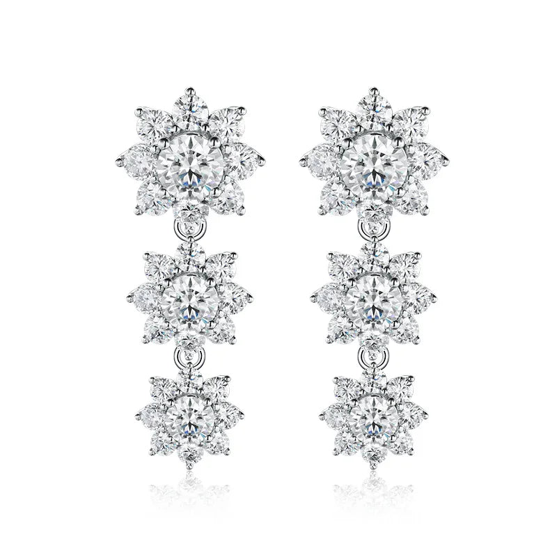 OEVAS 5.88cttw Full Moissanite Stud Earrings For Women 100% S925 Sterling Silver-losil