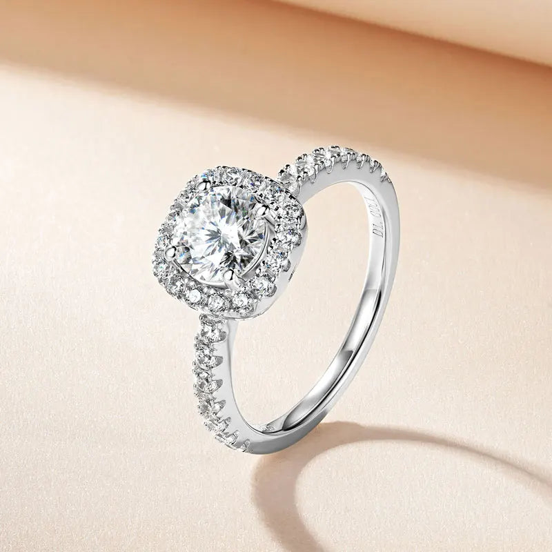 Anziw Classic 2CT 1CT GRA Certified Moissanite Wedding Engagemenr Rings for Women-losil