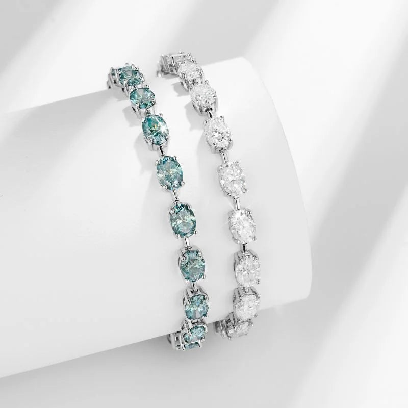 OEVAS 5*7MM 1CT D Color Full White Blue Green Moissanite 100% 925-losil