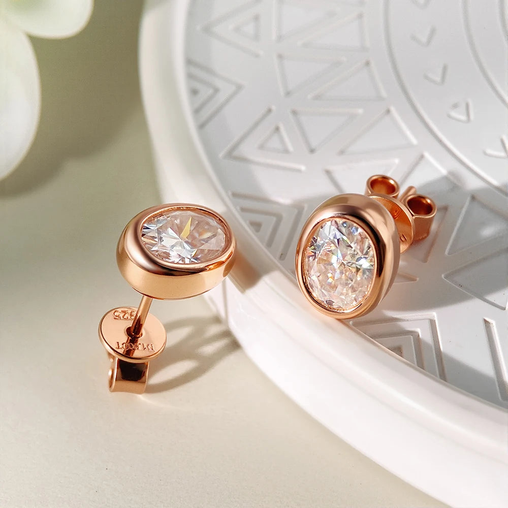OEVAS 0.5ct 1ct Water drop Bubble Moissanite Earrings for Women S925 Silver-losil