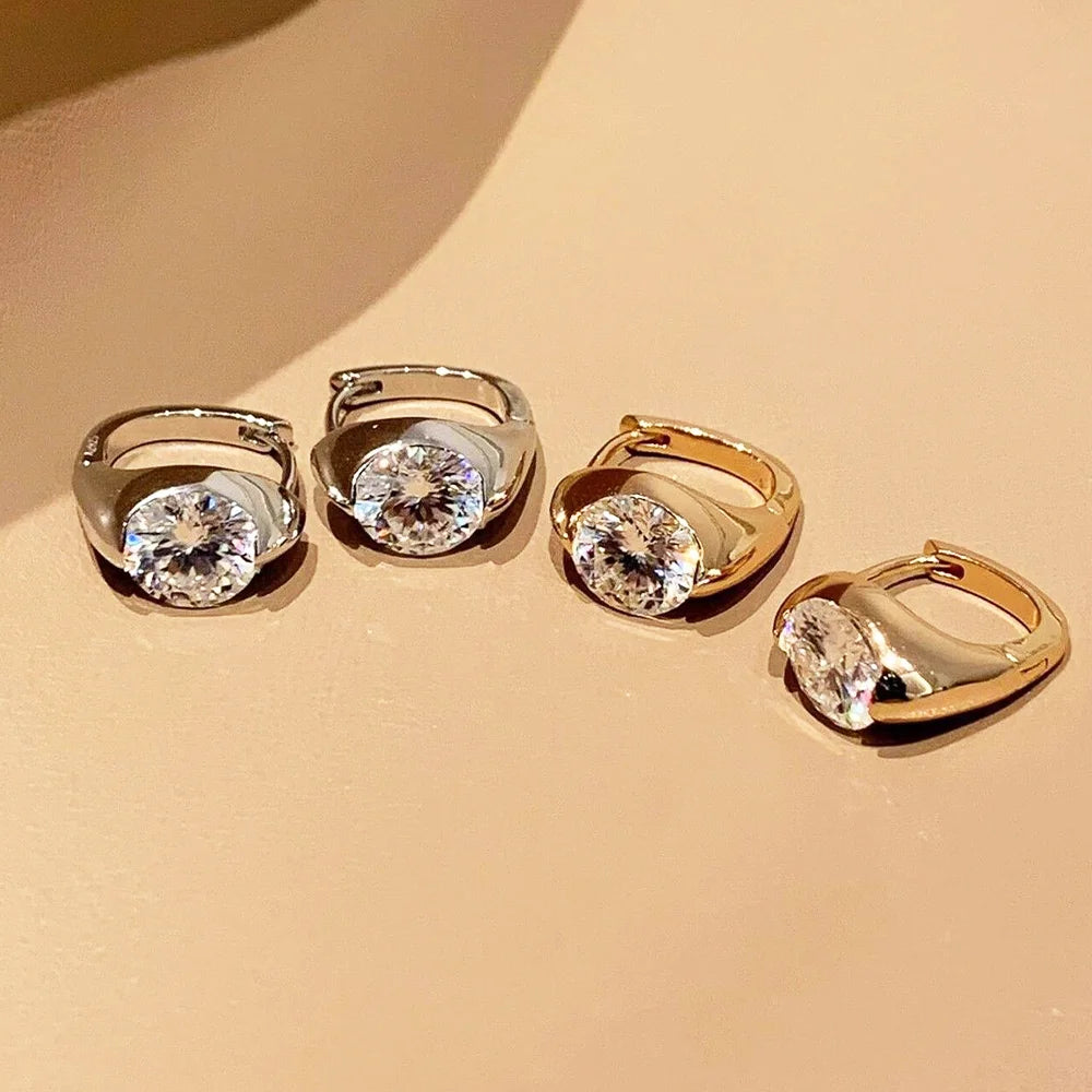 OEVAS 100% S925 Silver 1/2CT Moissanite Stud Earrings for Women D Color-losil
