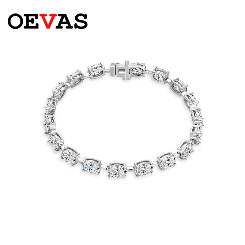 OEVAS 5*7MM 1CT D Color Full White Blue Green Moissanite 100% 925-losil