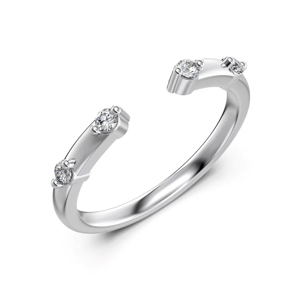 OEVAS 1-3CT Marquise Cut Full Moissanite Ring Set for Women Wedding Band-losil