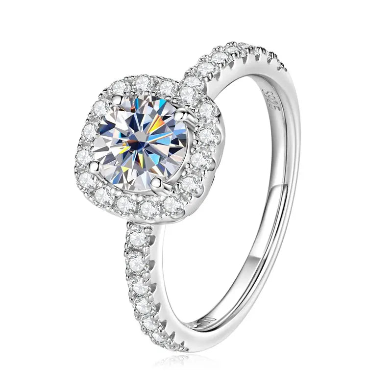 Anziw Classic 2CT 1CT GRA Certified Moissanite Wedding Engagemenr Rings for Women-losil