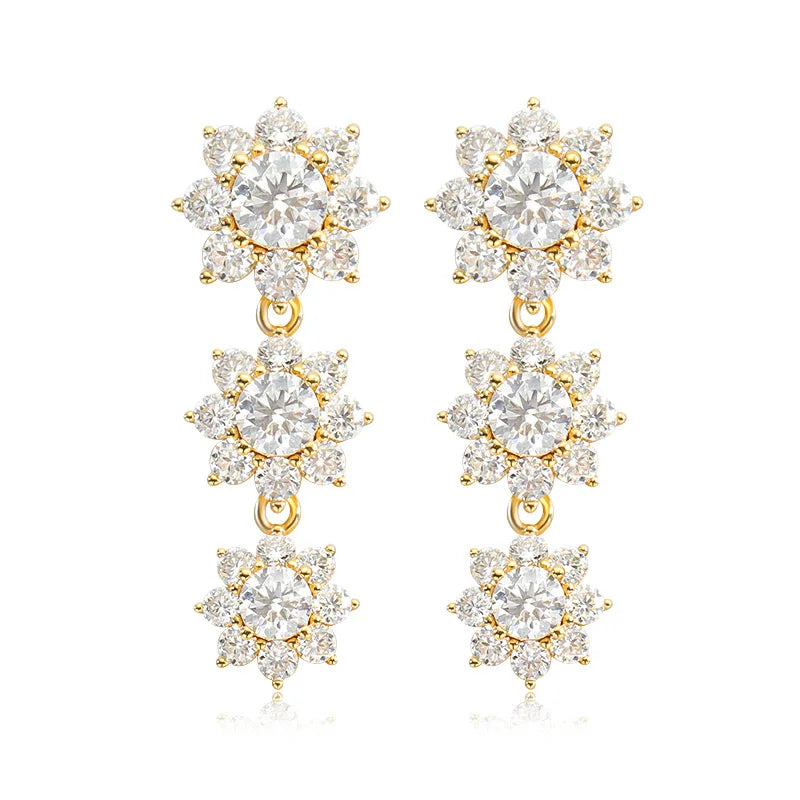 OEVAS 5.88cttw Full Moissanite Stud Earrings For Women 100% S925 Sterling Silver-losil