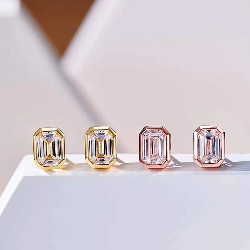 Huitan Versatile Trendy Ear Stud Lady Daily Wearable Earrings Accessories with Dazzling-losil