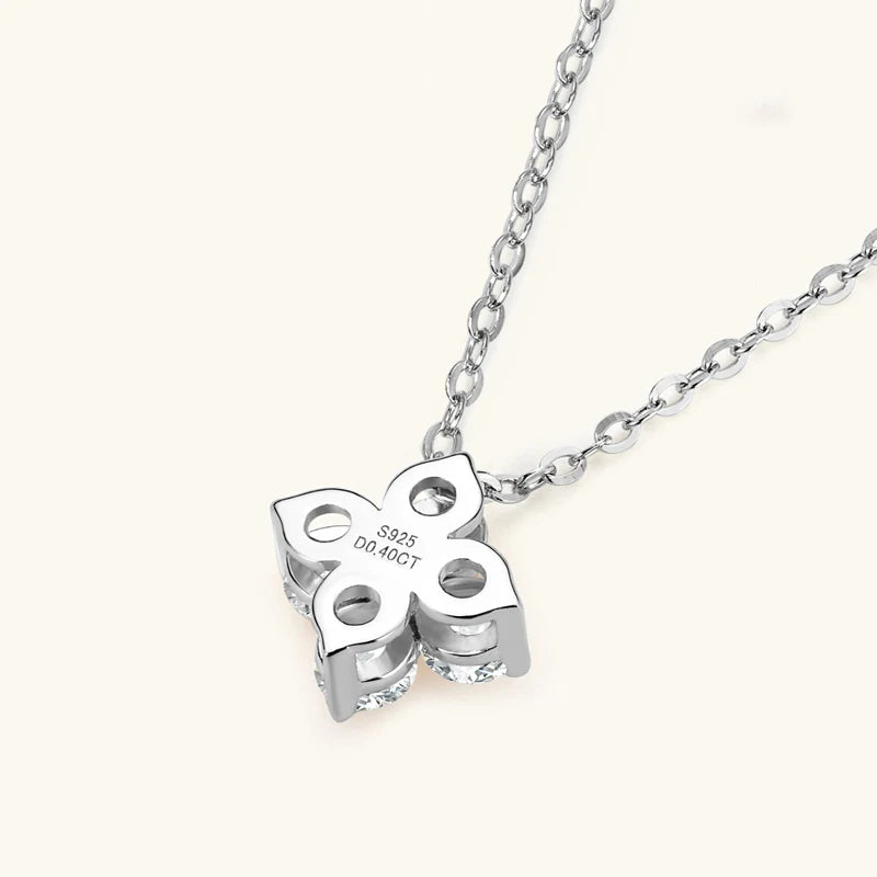 OEVAS 100% 925 Sterling Silver 0.4CT Moissanite Diamond Pendant Necklace For Women-losil