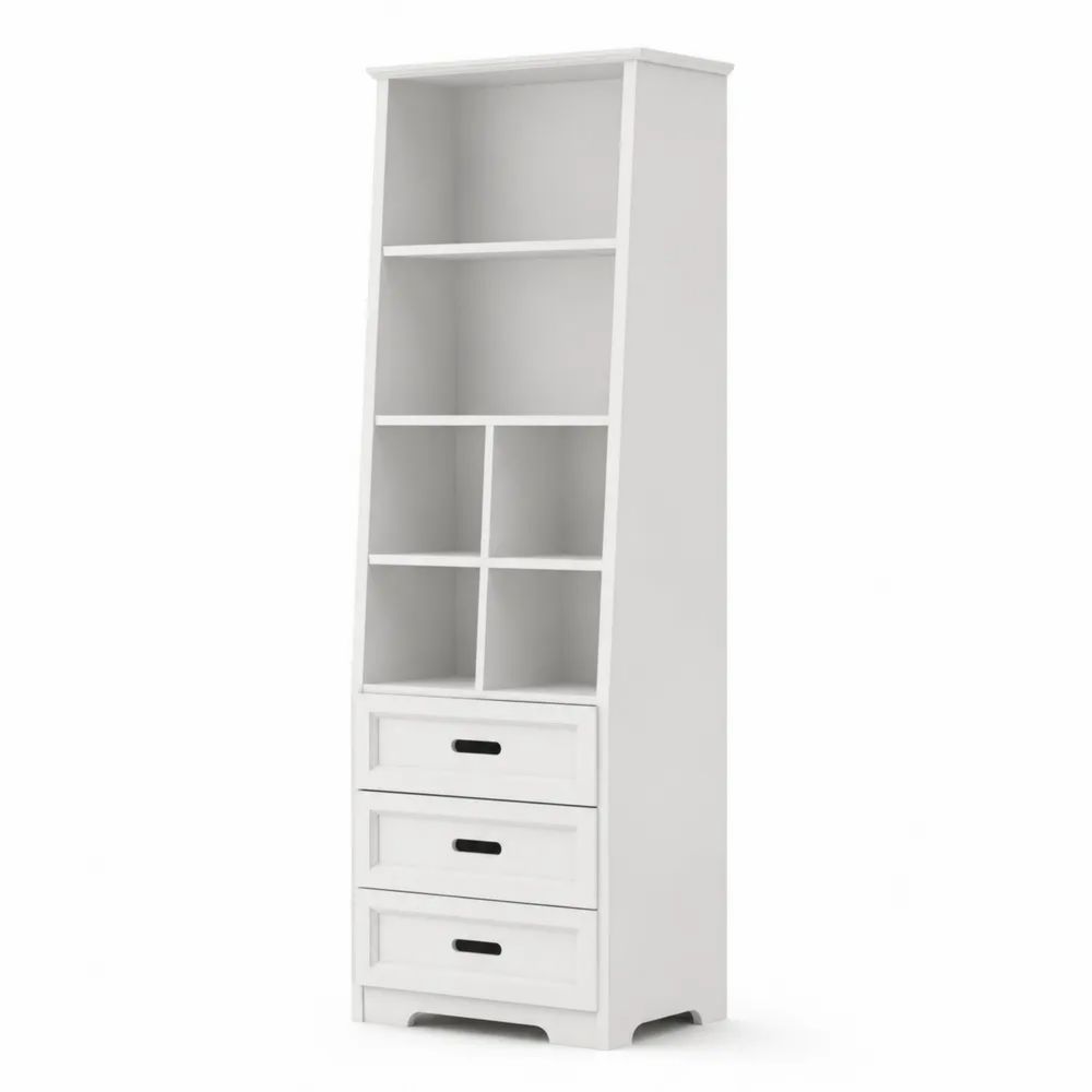 Étagère en bois avec étagères et tiroirs 180 cm-salonclarion