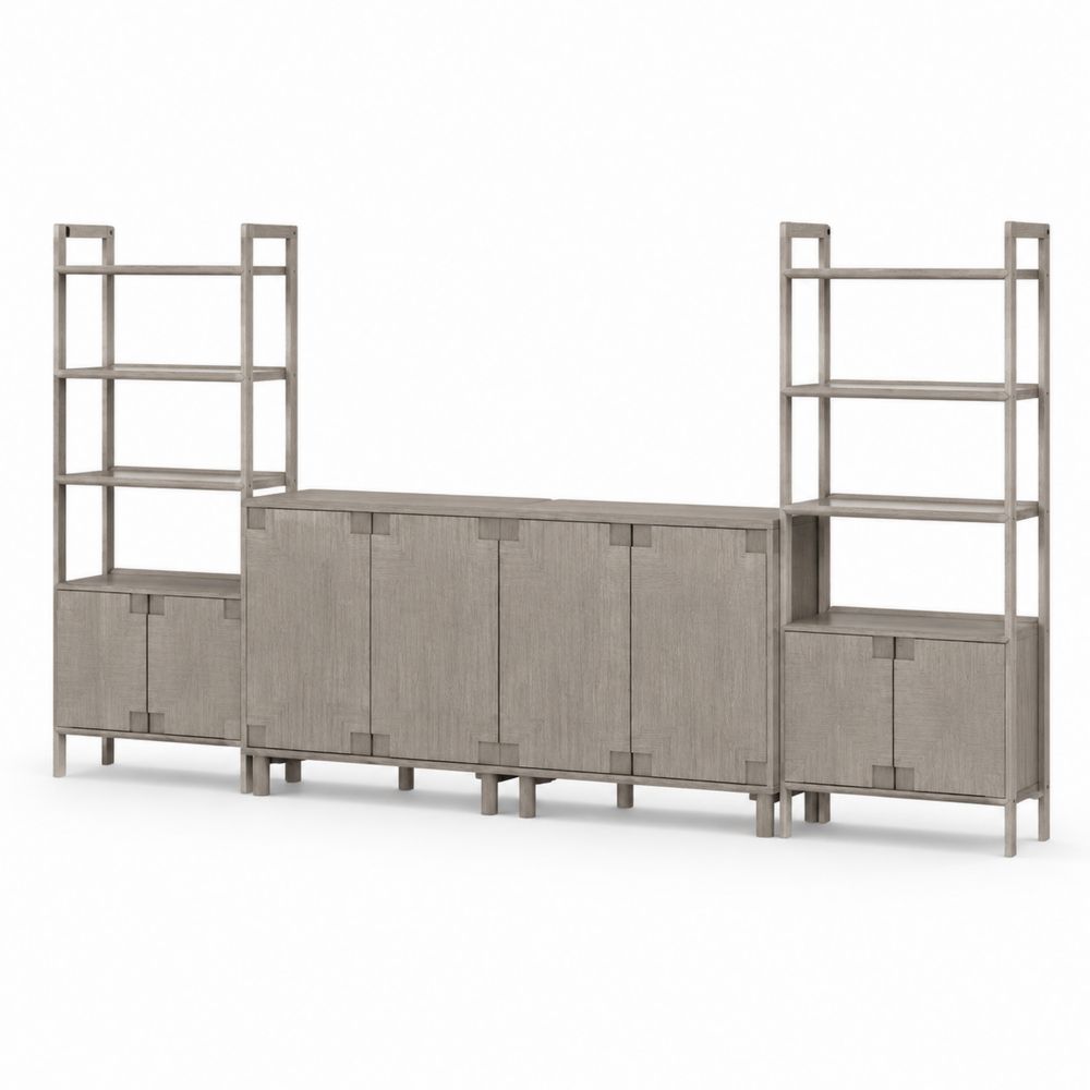 Ensemble de Meubles TV avec Rangements en Bois Gris-salonclarion