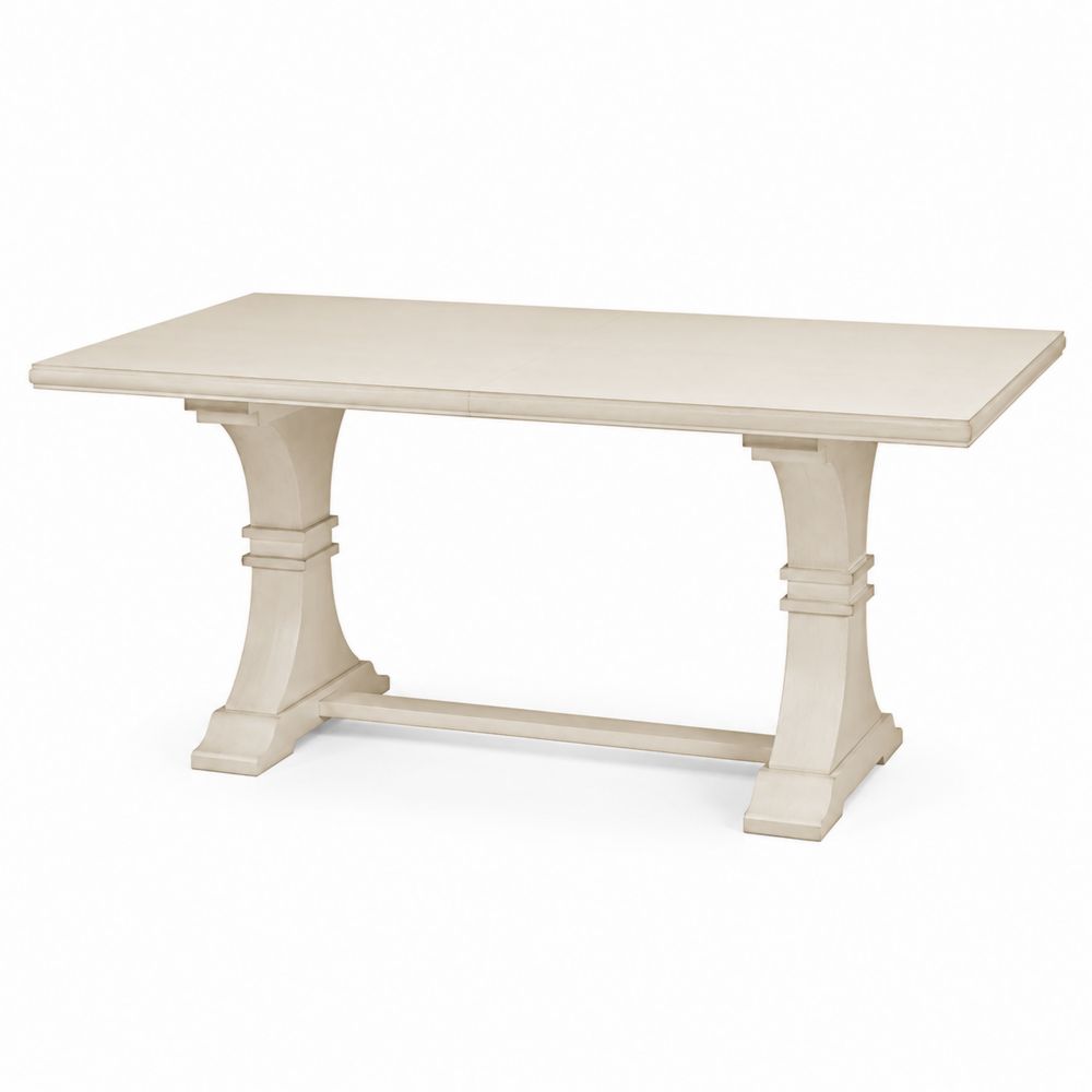 Table Rectangulaire en Bois Crème 180x90x76 cm-salonclarion