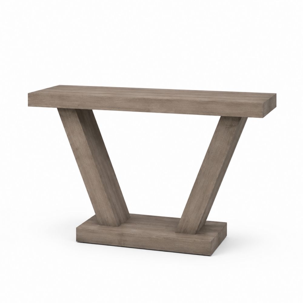 Console en bois forme V Marron-salonclarion