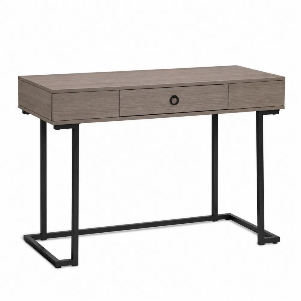 Bureau en bois d'ingénierie avec pieds en métal-salonclarion