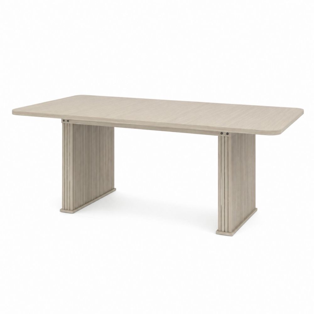 Table de salle à manger en bois de chêne 180x90 cm Beige clair-salonclarion