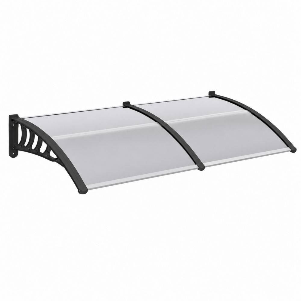 Auvent en polycarbonate transparent avec supports en ABS-salonclarion