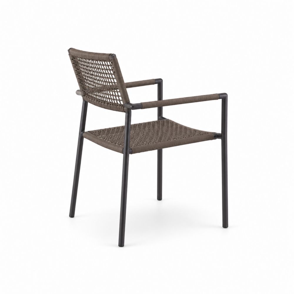 Chaise en aluminium et corde Marron-Bellecourspace