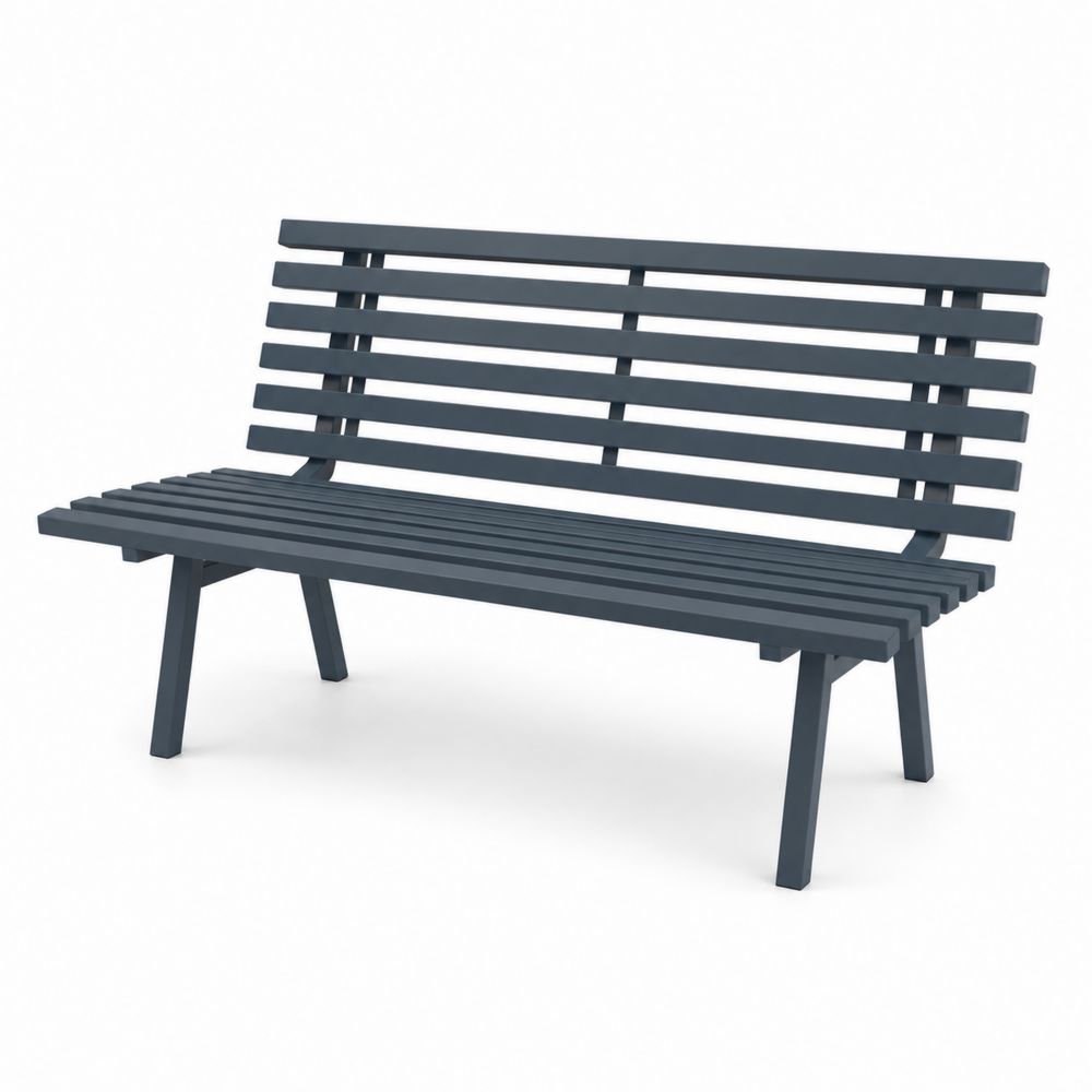 Banc en métal 150 cm Bleu Foncé-Bellecourspace