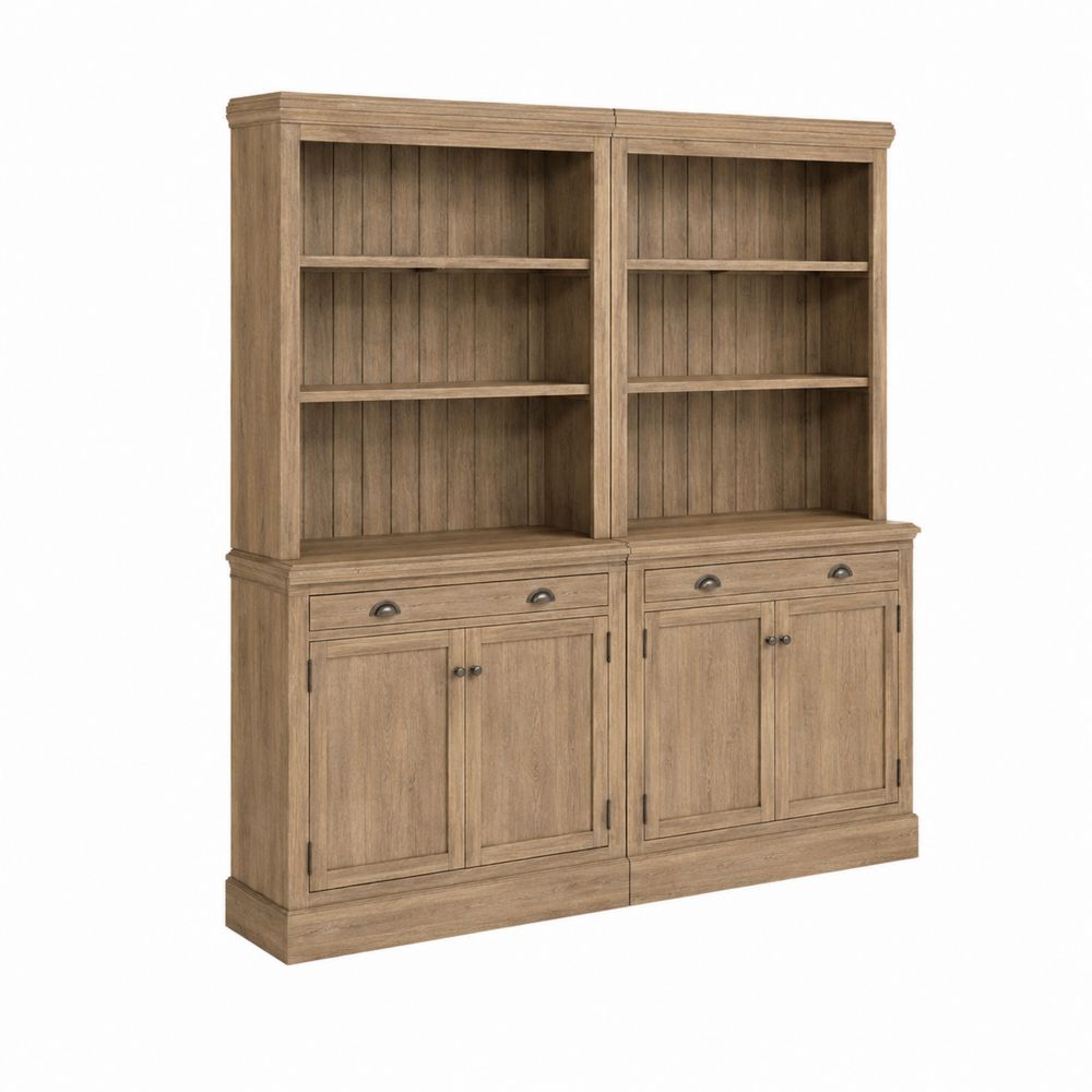 Bibliothèque en bois chêne clair 200x40x220 cm-Bellecourspace