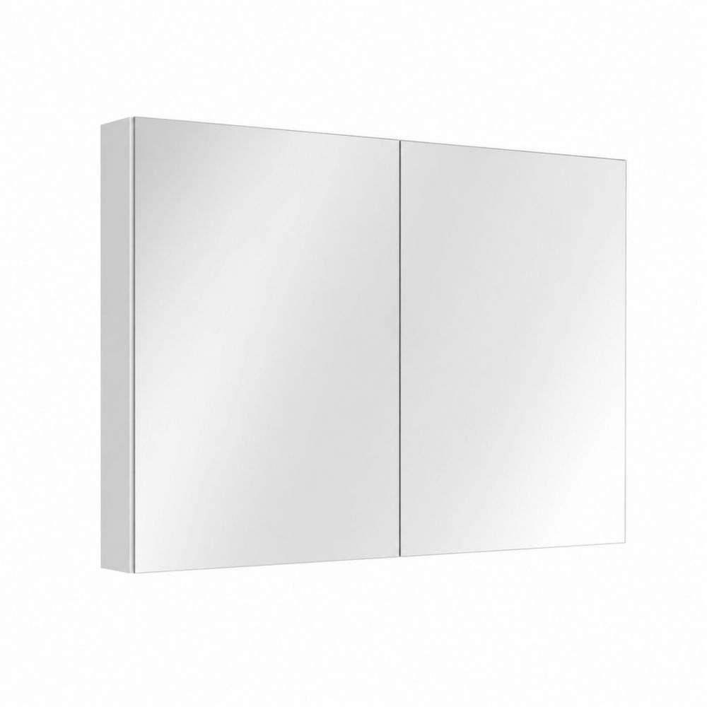 Armoire de salle de bain en MDF avec miroir en verre trempé 80x60 cm-Bellecourspace