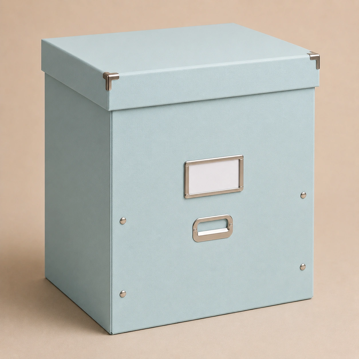 Caja Archivadora Azul Claro con Tapa-Minimalora