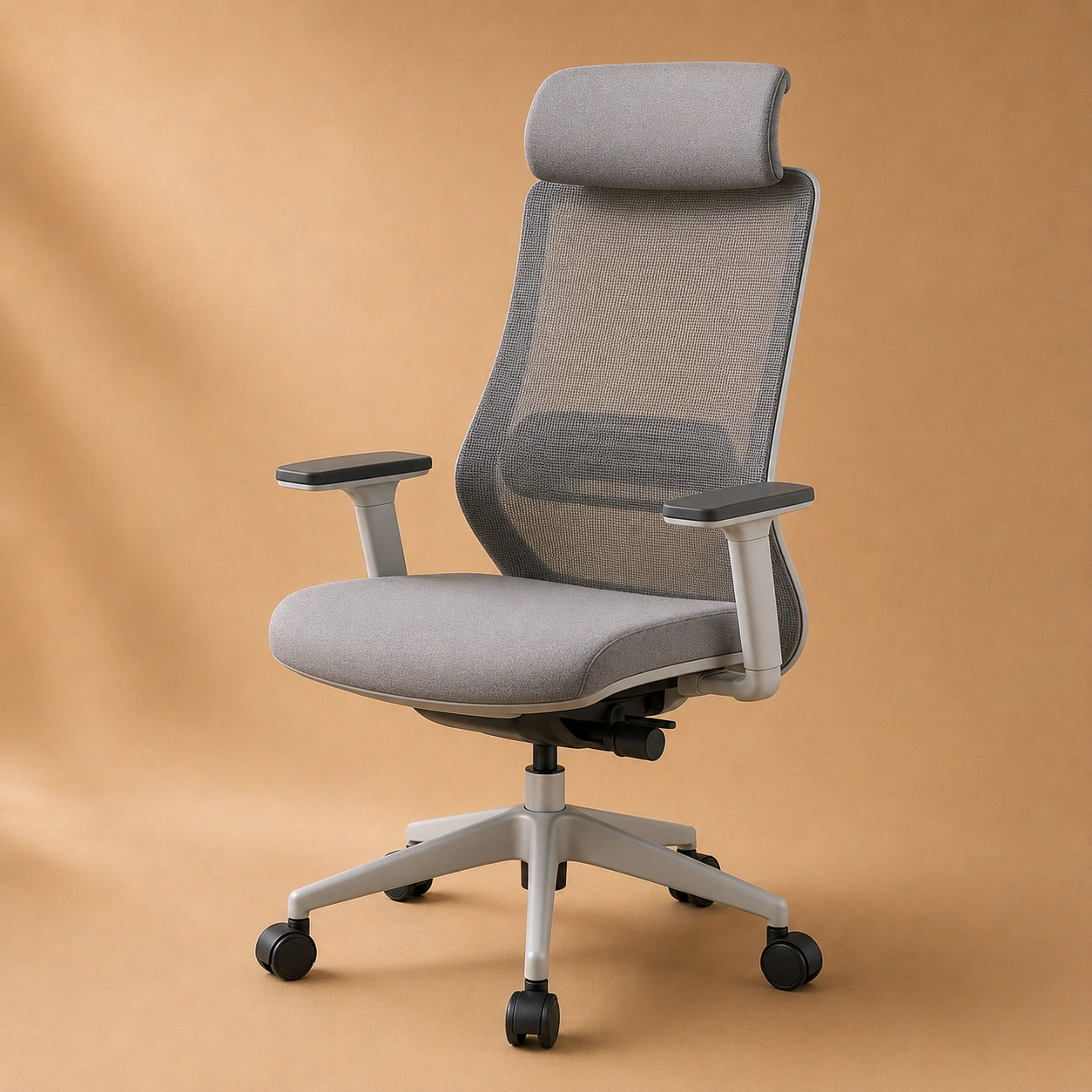 Silla Ejecutiva Ergonómica Gris Claro-Minimalora