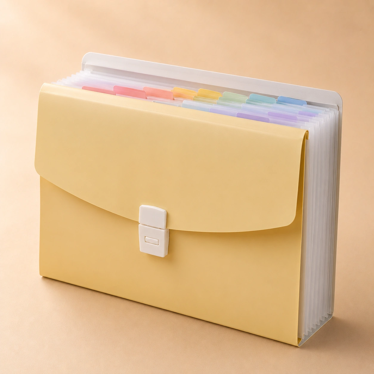 Archivador Expandible con Separadores - Amarillo Claro-Minimalora