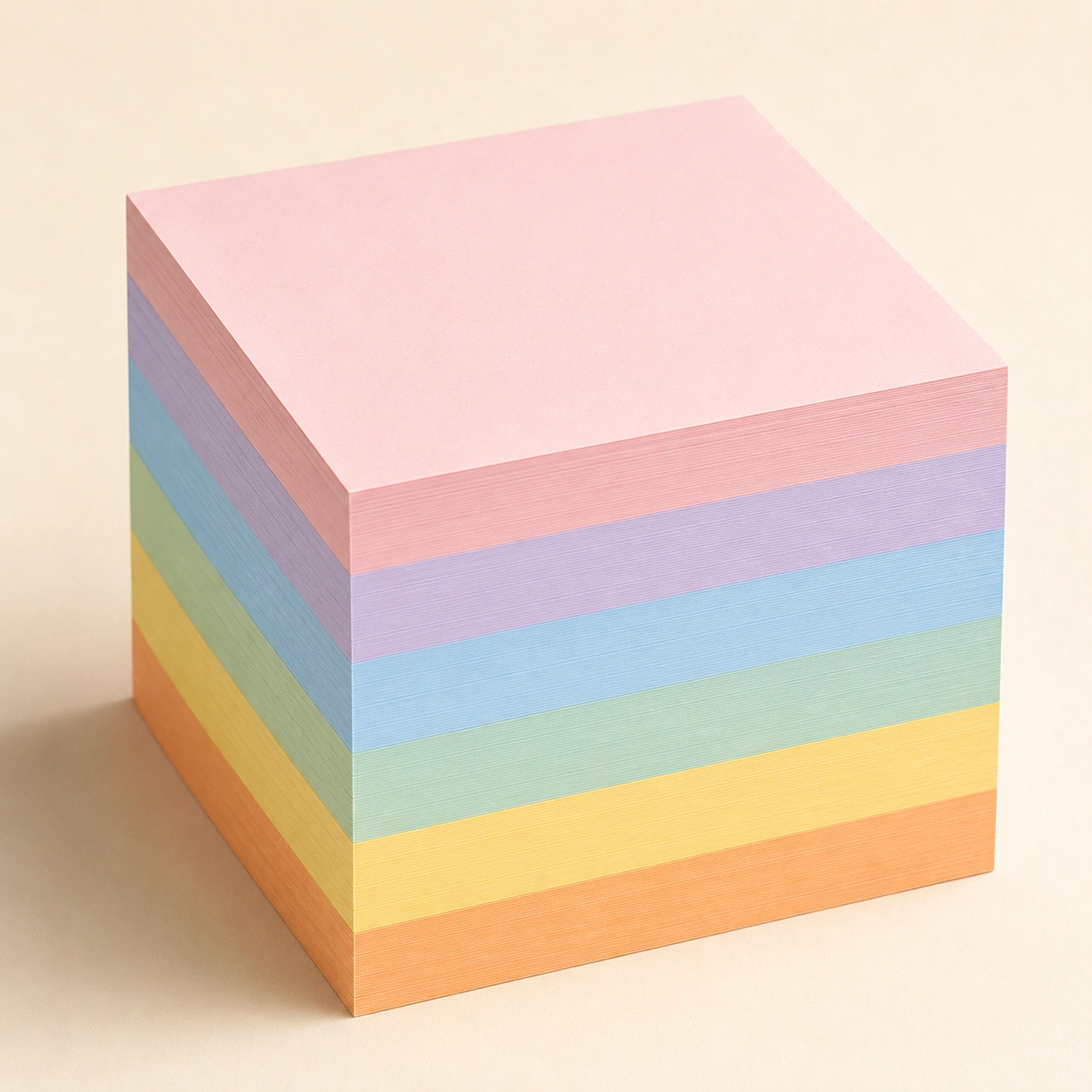 Bloc de Notas Adhesivas Multicolor Pastel - Rosa-Minimalora
