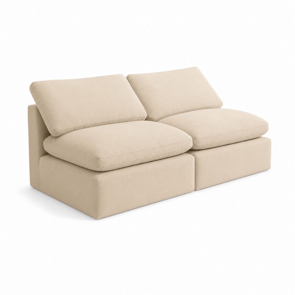 Canapé modulable 2 places en tissu-Novpitor