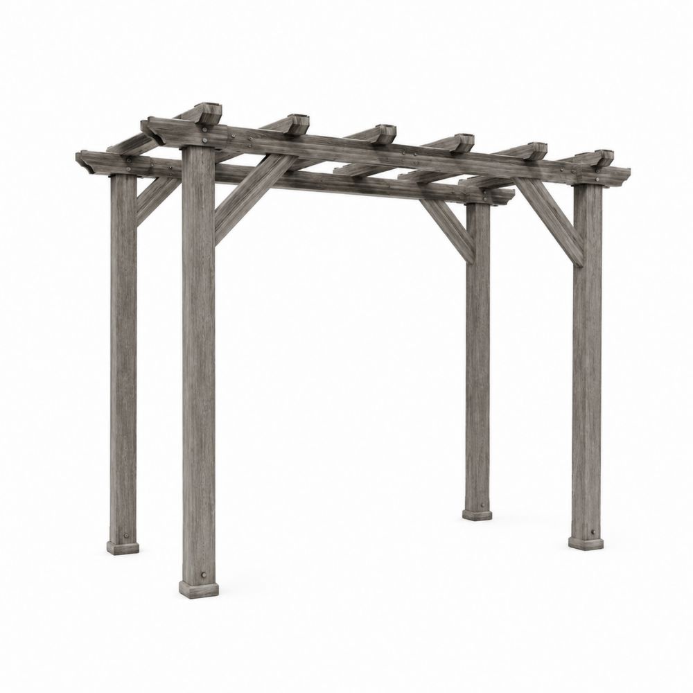 Pergola en bois rectangulaire 300x400x260 cm-Novpitor