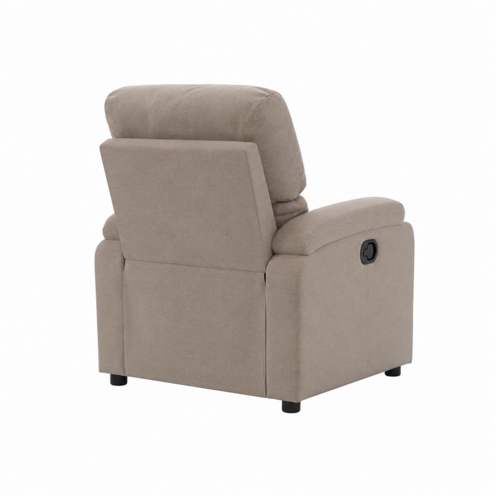 Fauteuil inclinable en tissu beige-Novpitor