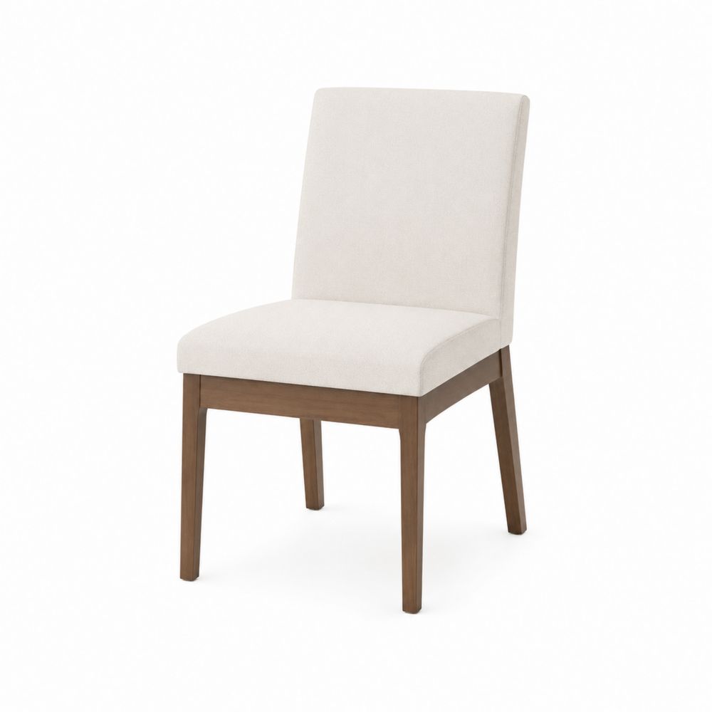 Chaise en bois avec assise en tissu Blanc cassé 47x56x90 cm-Novpitor